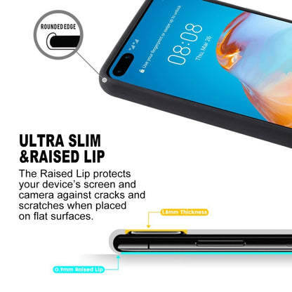 Black slim phone case edge with raised lip for screen and camera protection