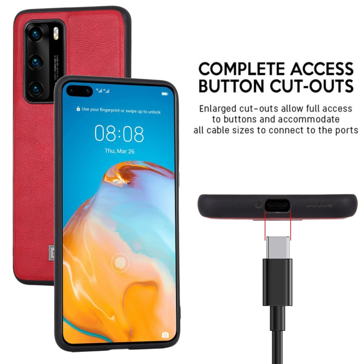 Red leather-style protective case with full access cutouts and side ports