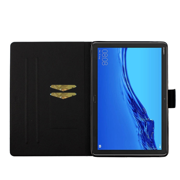 Black interior flip cover with card slot and tablet display in case