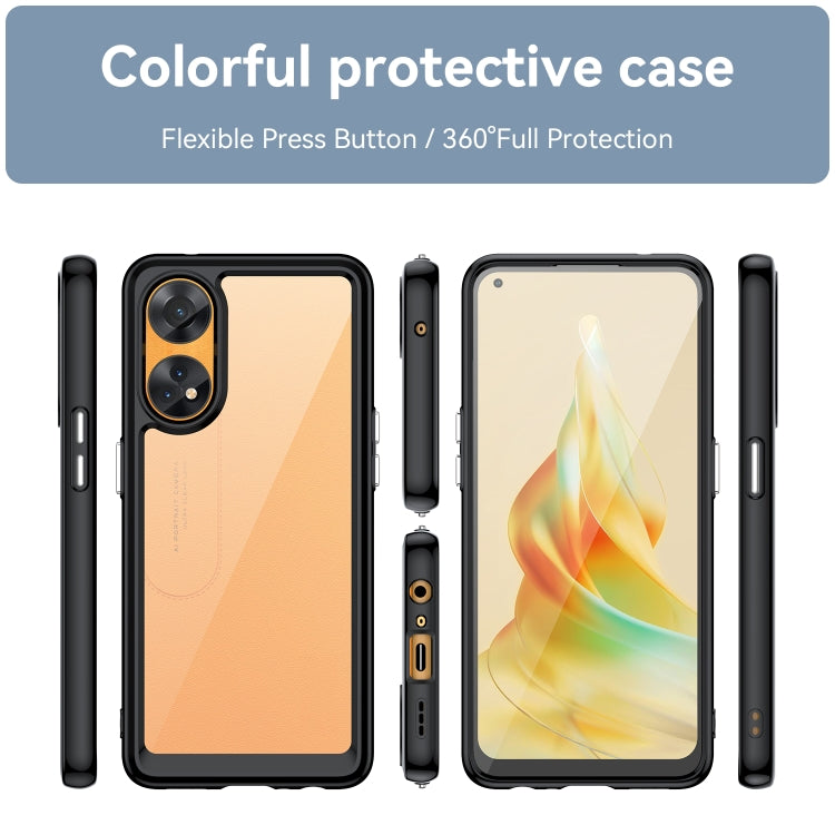 Set of colorful protective phone cases for OPPO Reno8 T 4G in black design