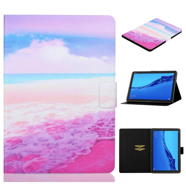 Pastel ocean tablet flip leather case with protective front cover