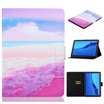 Pastel ocean tablet flip leather case with protective front cover