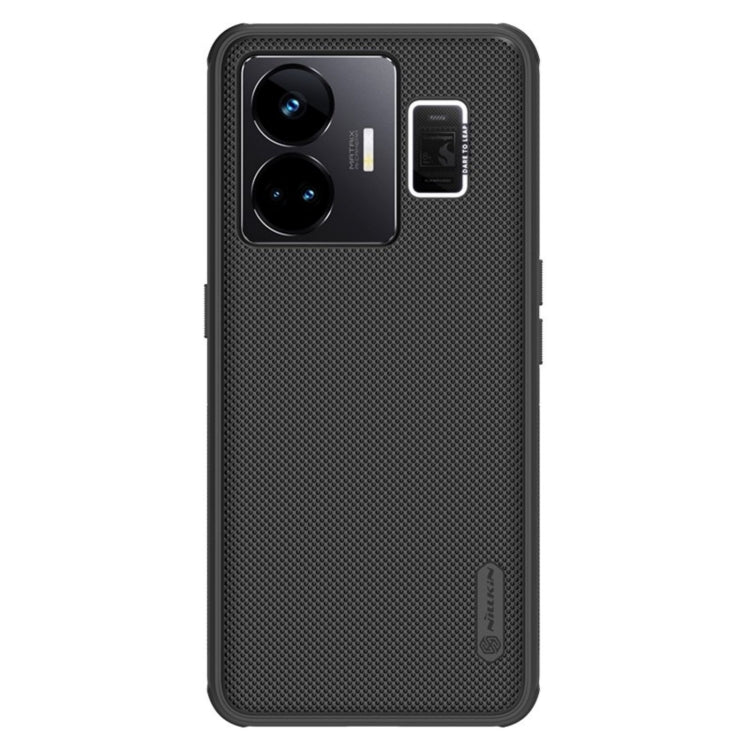 Black textured phone case with raised camera cutout and dual-lens protection