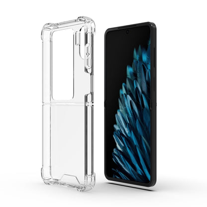 Clear transparent TPU phone case with folding cover for OPPO Find N2 Flip