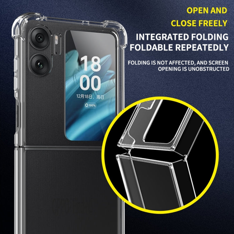 Clear TPU folding phone case with hinge design and dual camera cutouts
