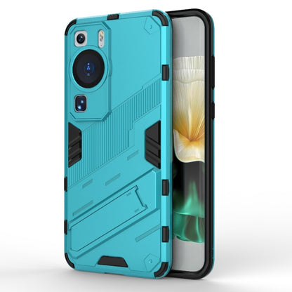 Teal rugged shockproof phone case with TPU shock-absorbing corners