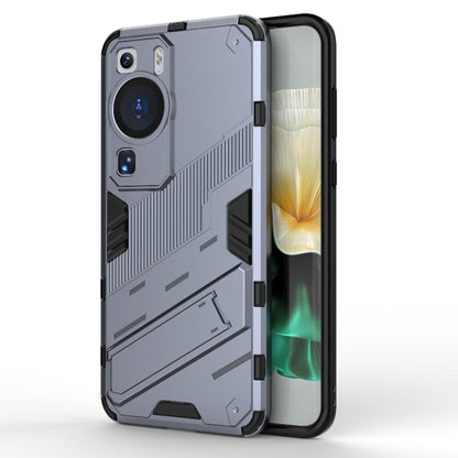 Rugged gray TPU phone case with armor-style texture and camera cutouts