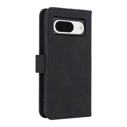 Black magnetic flip leather phone case showing camera opening and side strap.