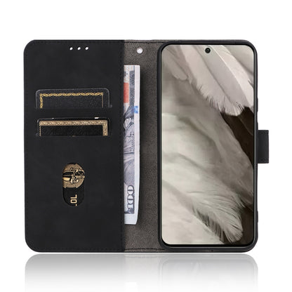 Black magnetic flip leather phone case open view with card slots and phone window.
