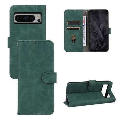Green leather magnetic flip phone case with card slots and stand