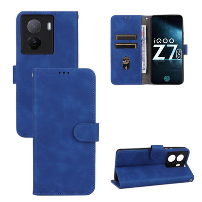 Blue magnetic leather flip phone case with camera cutout and front card pocket