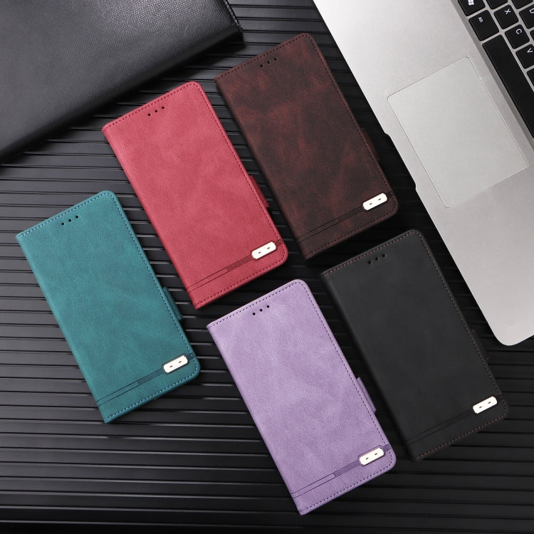 Assorted leather magnetic clasp phone cases with flip covers in multiple colors.