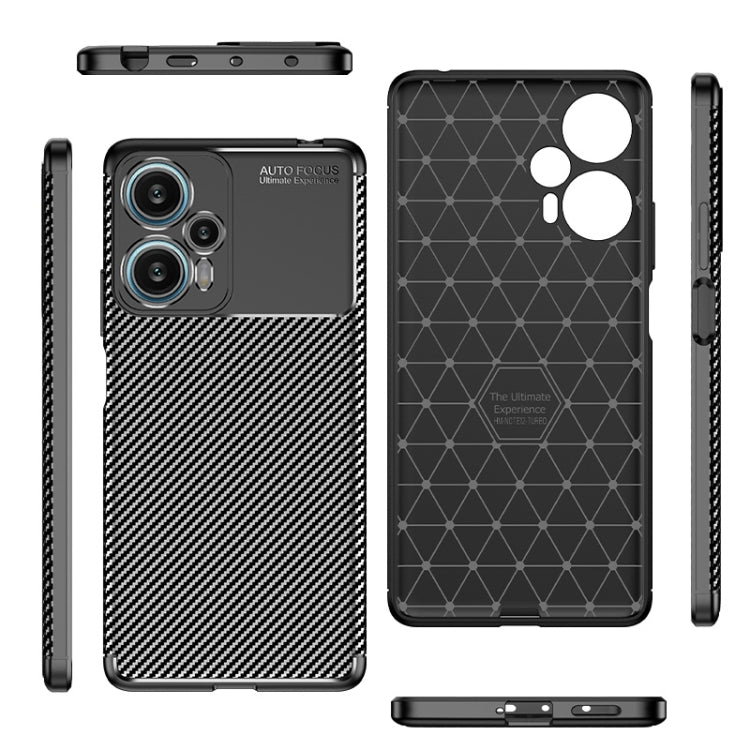 Carbon fiber texture phone case set: front, back, and side views with camera openings