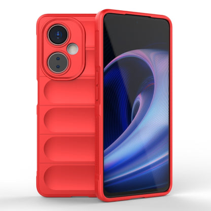 Red phone case for OnePlus Nord CE 3 with camera cutouts and raised edges