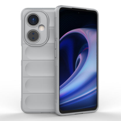 Grey phone case for OnePlus Nord CE 3 with camera cutouts and raised edges