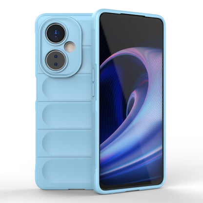 Light blue phone case for OnePlus Nord CE 3 with camera cutouts and raised edges