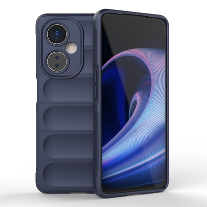 Dark blue phone case for OnePlus Nord CE 3 with camera cutouts and raised edges