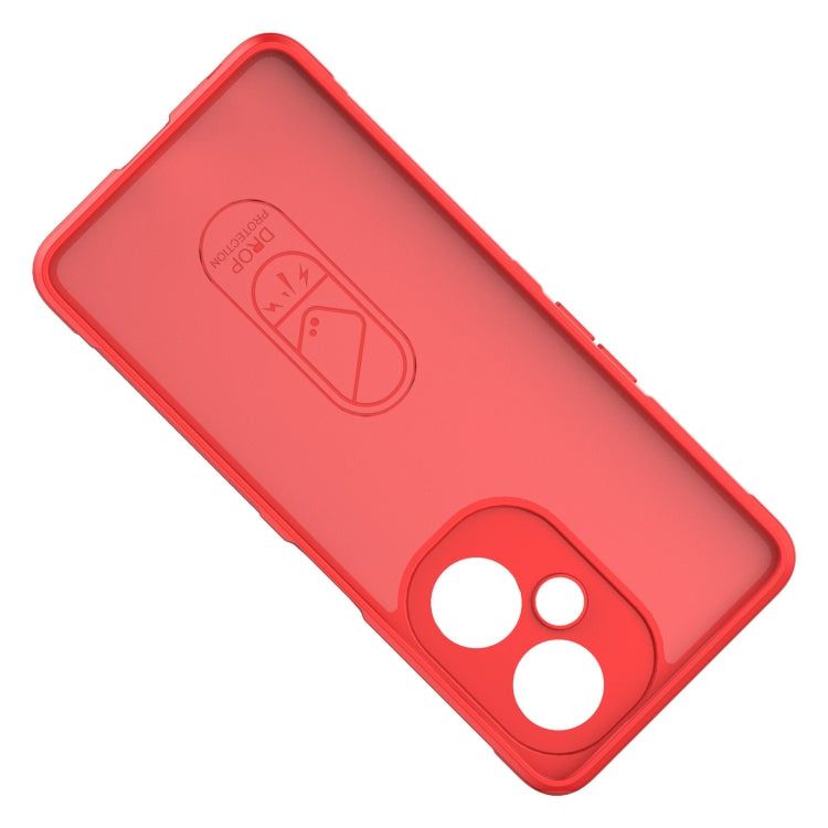 Red phone case back with camera cutouts and speaker opening
