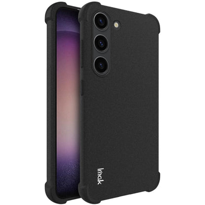 Matte black shockproof TPU phone case with raised edge and camera cutouts