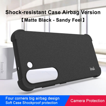 Matte black shockproof TPU phone case with corner airbag design and camera opening