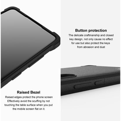 Dark grey shockproof TPU phone case with raised bezel and protected buttons