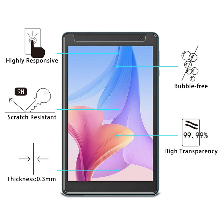 9H 2.5D Explosion-proof Tempered Tablet Glass Film, For Blackview Tab 5 (1pc)