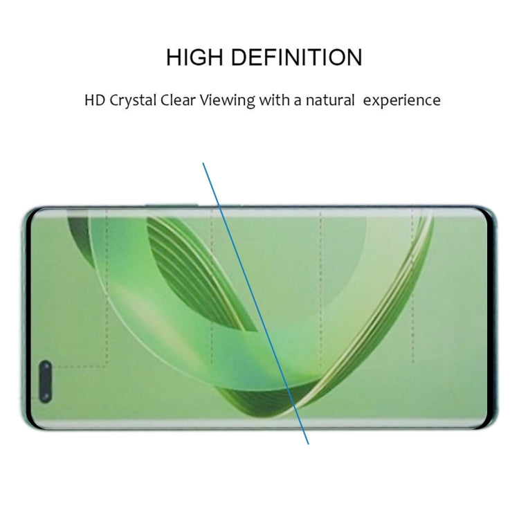 Clear tempered glass screen protector fitted to a smartphone screen