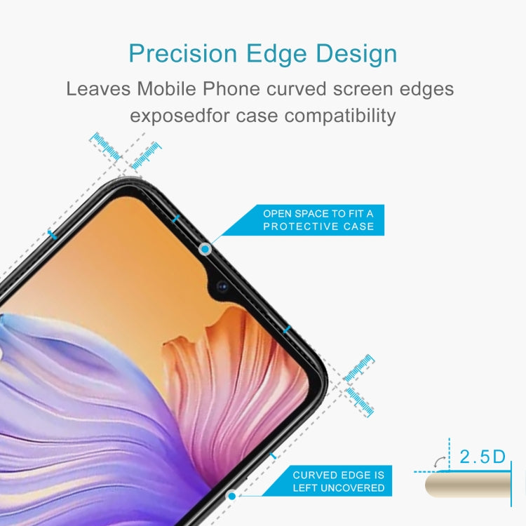 2.5D tempered glass screen protector with precision edge design for case compatibility