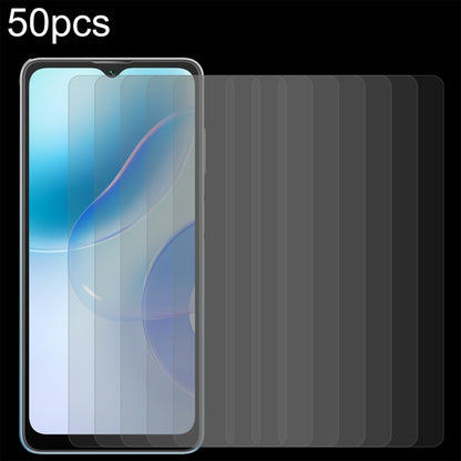 50pcs clear 2.5D 9H tempered glass screen protector films