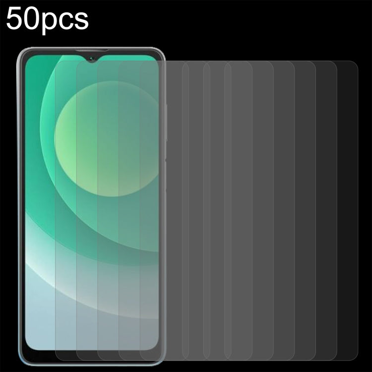 50pcs clear tempered glass screen protector films for 2.5D curved screens