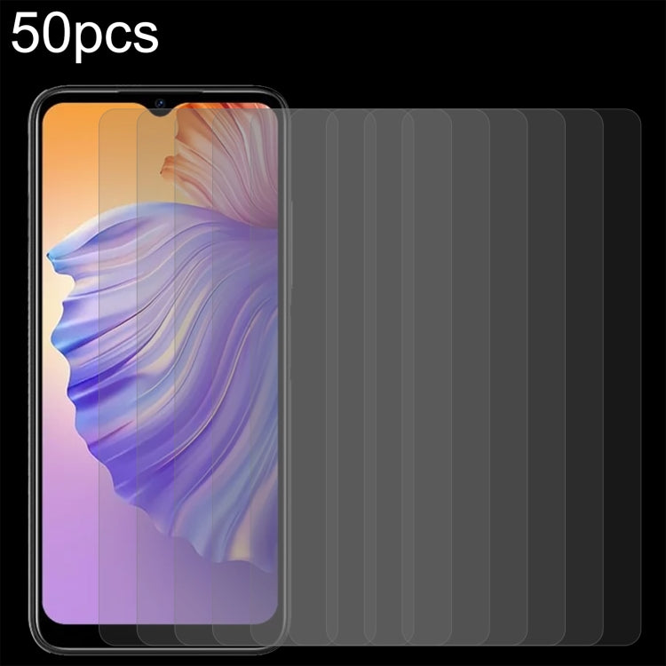 50pcs 2.5D 9H tempered glass screen protector film for curved phone display