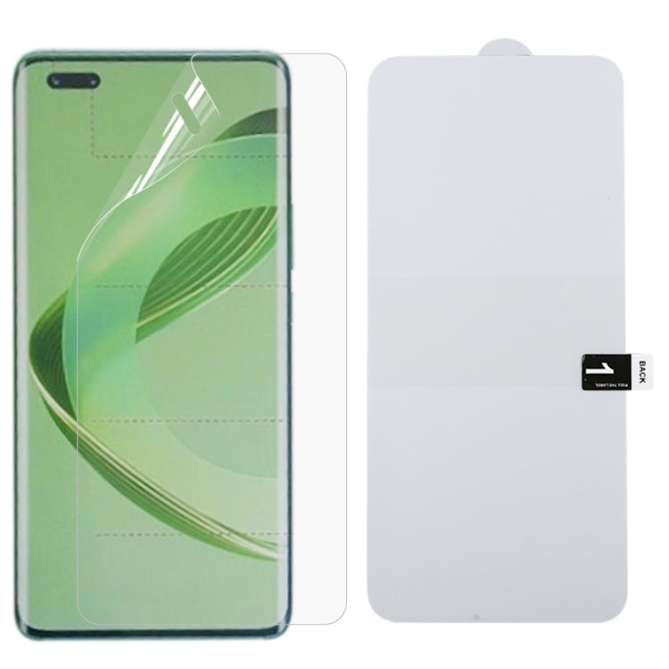 Hydrogel full-screen protector film for smartphone display with camera cutout