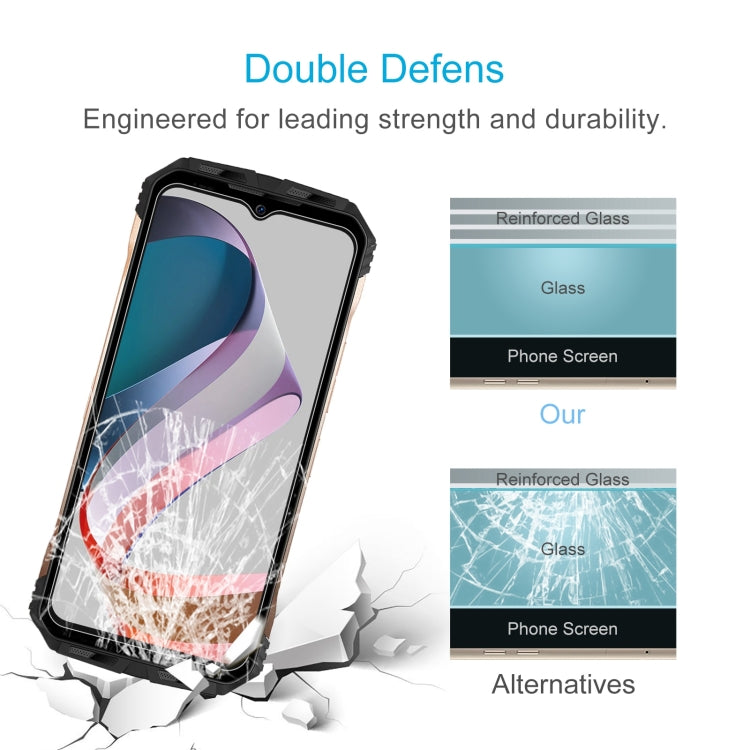 Tempered glass screen protector with reinforced glass and durability impact layers