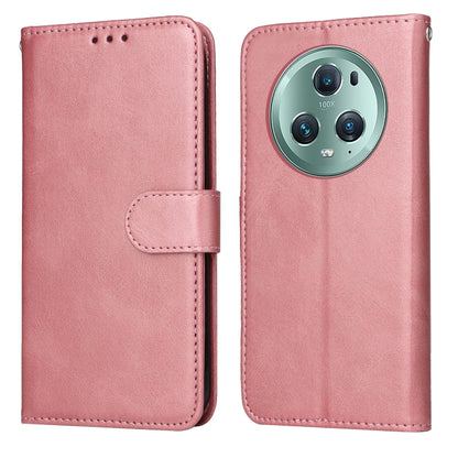 Rose flip leather phone case with front flap and rear camera lens opening
