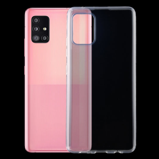 Clear TPU protective phone case with raised camera cutout, Galaxy A51 5G model