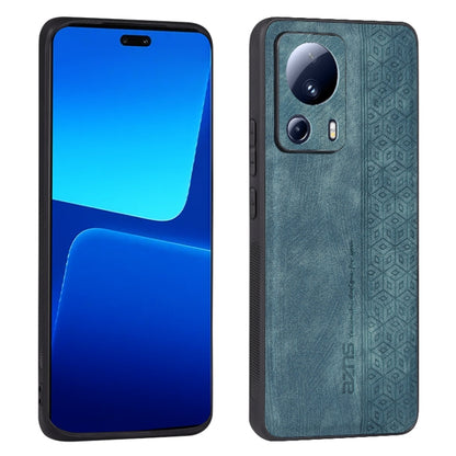 Phone case with sapphire blue 3D embossed texture and camera cutouts for Xiaomi 13 Lite/Civi 2
