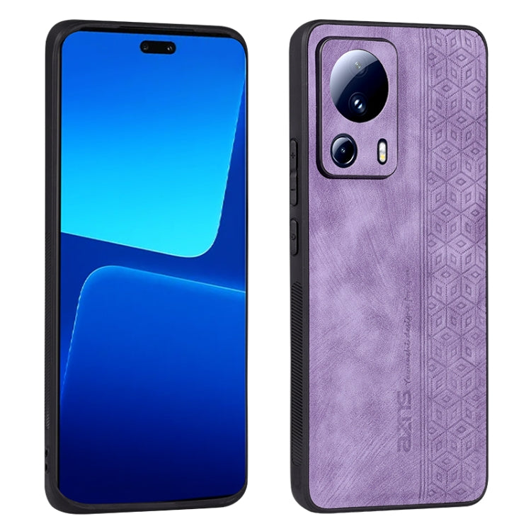 Phone case with purple 3D embossed texture and camera cutouts for Xiaomi 13 Lite/Civi 2