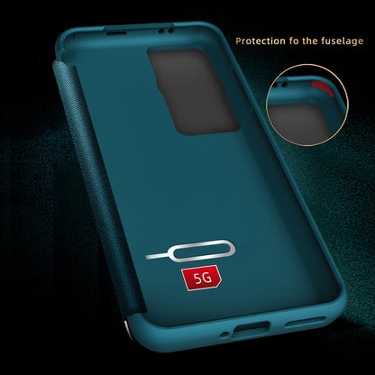 Teal shockproof phone case with reinforced corners and port openings