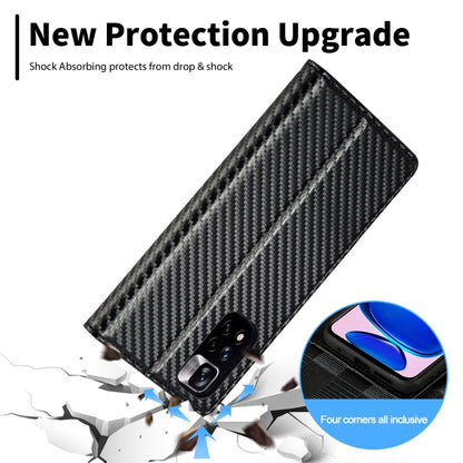 Carbon fiber leather phone case with reinforced corners for drop protection