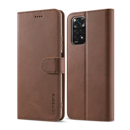 Brown flip leather phone case with card holder flap and camera cutout