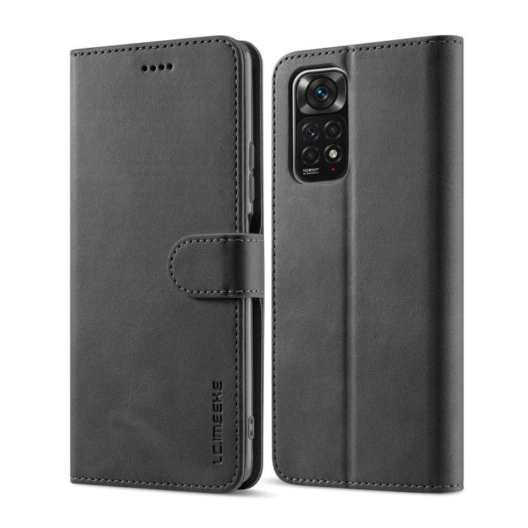 Black flip leather phone case with card holder flap and camera cutout