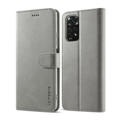 Grey flip leather phone case with card holder flap and camera cutout
