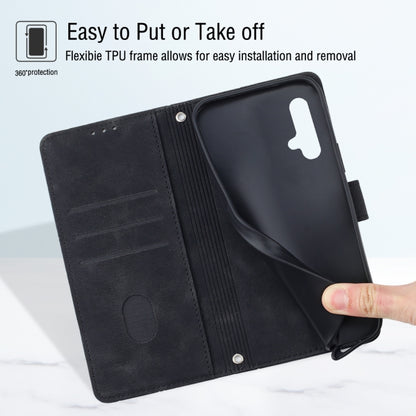 Black leather-style wallet flip phone case with stand and secure foldaway cover