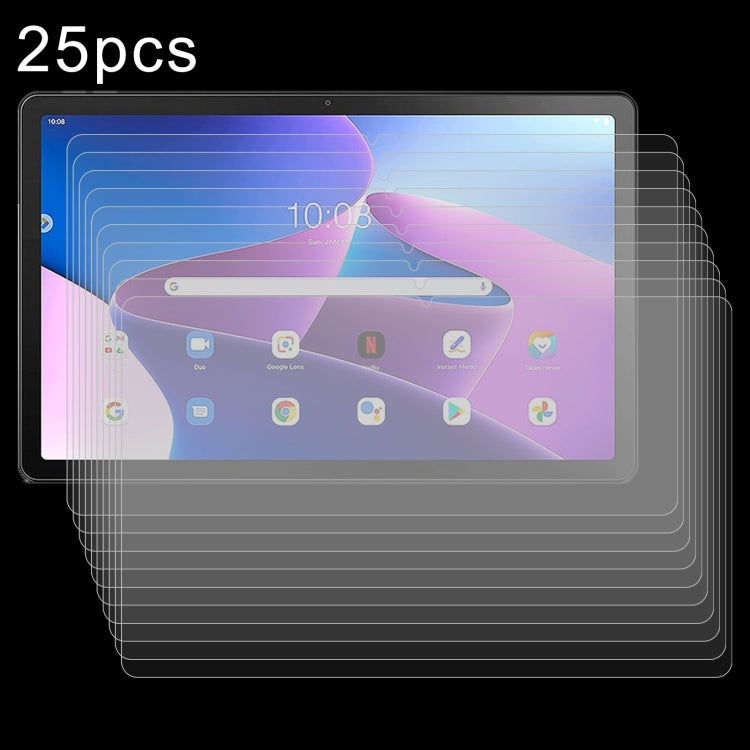 Tablet tempered glass screen protectors, 25-pack, clear 0.3mm, 9H