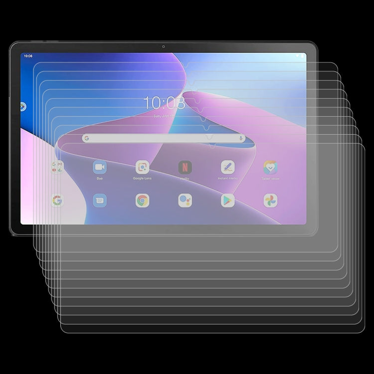 Tablet tempered glass screen protectors, 25-pack, clear 9H film stack