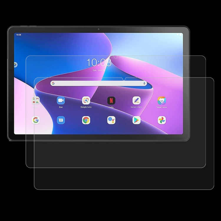 Clear tempered tablet screen protector film for Lenovo Tab display, 2-pack