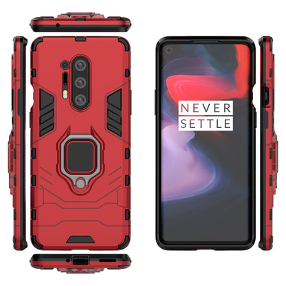 Red rugged anti-fall phone case with ring holder; shown front, back, and sides