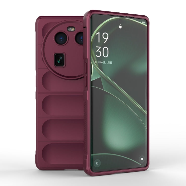 Wine red TPU phone case with raised camera cutout and side button openings.