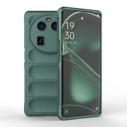 Dark green TPU phone case with raised camera cutout and side button openings.