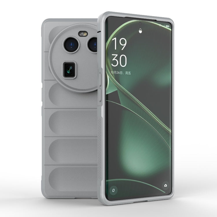 Light grey TPU phone case with raised camera cutout and side button openings.
